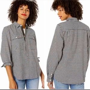 J.Crew Mercantile Women’s Gingham Flannel Shirt 100% Cotton Size Large